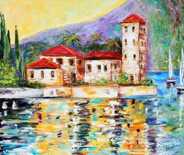 Lago Como Italia Mediterráneo Egeo Pinturas al óleo